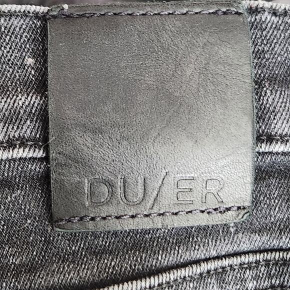 DU/ER Jeans WFMR2304 Mens 32x29 Black Distressed Casual Denim Stretch GUC - Picture 6 of 16